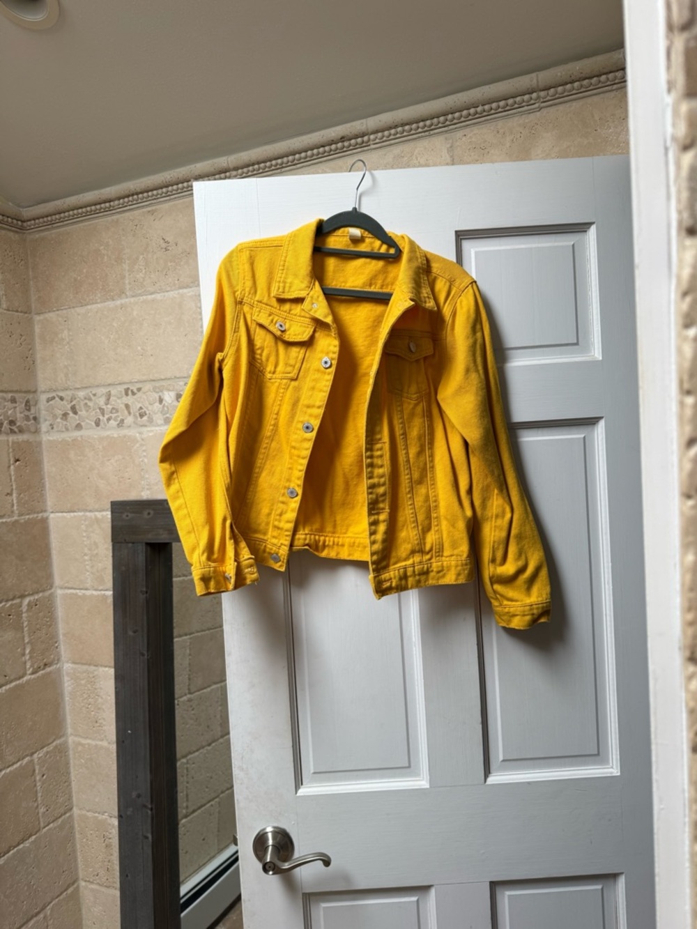 Bright Yellow Women's Denim Jacket